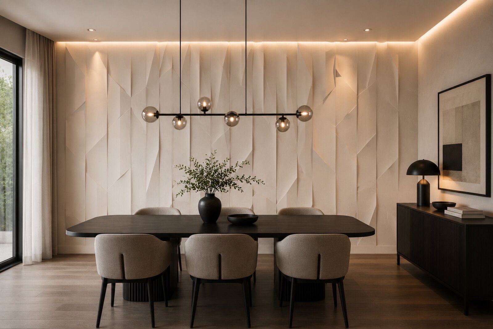Prefab panel dining room installation