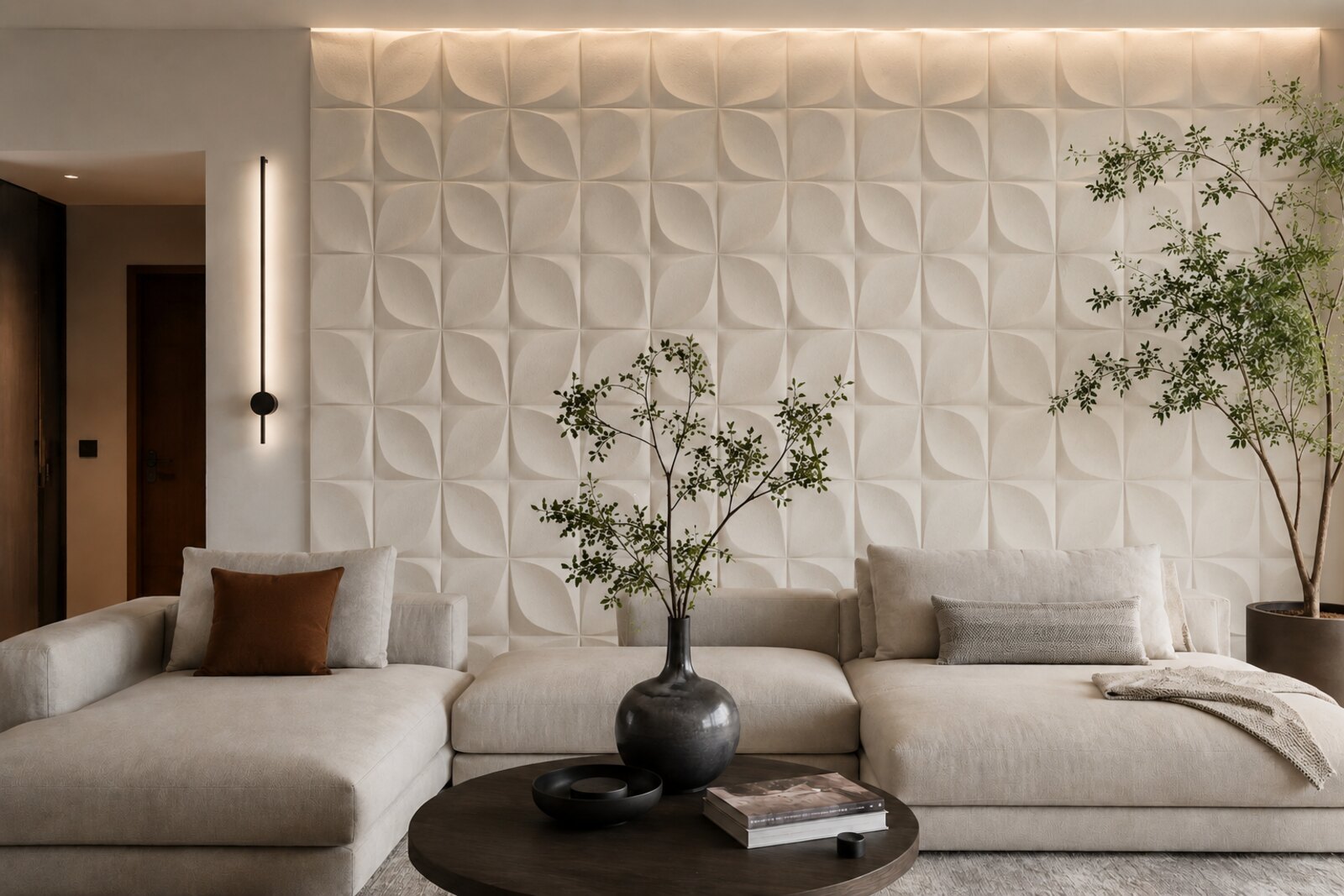 Prefab panel living room installation