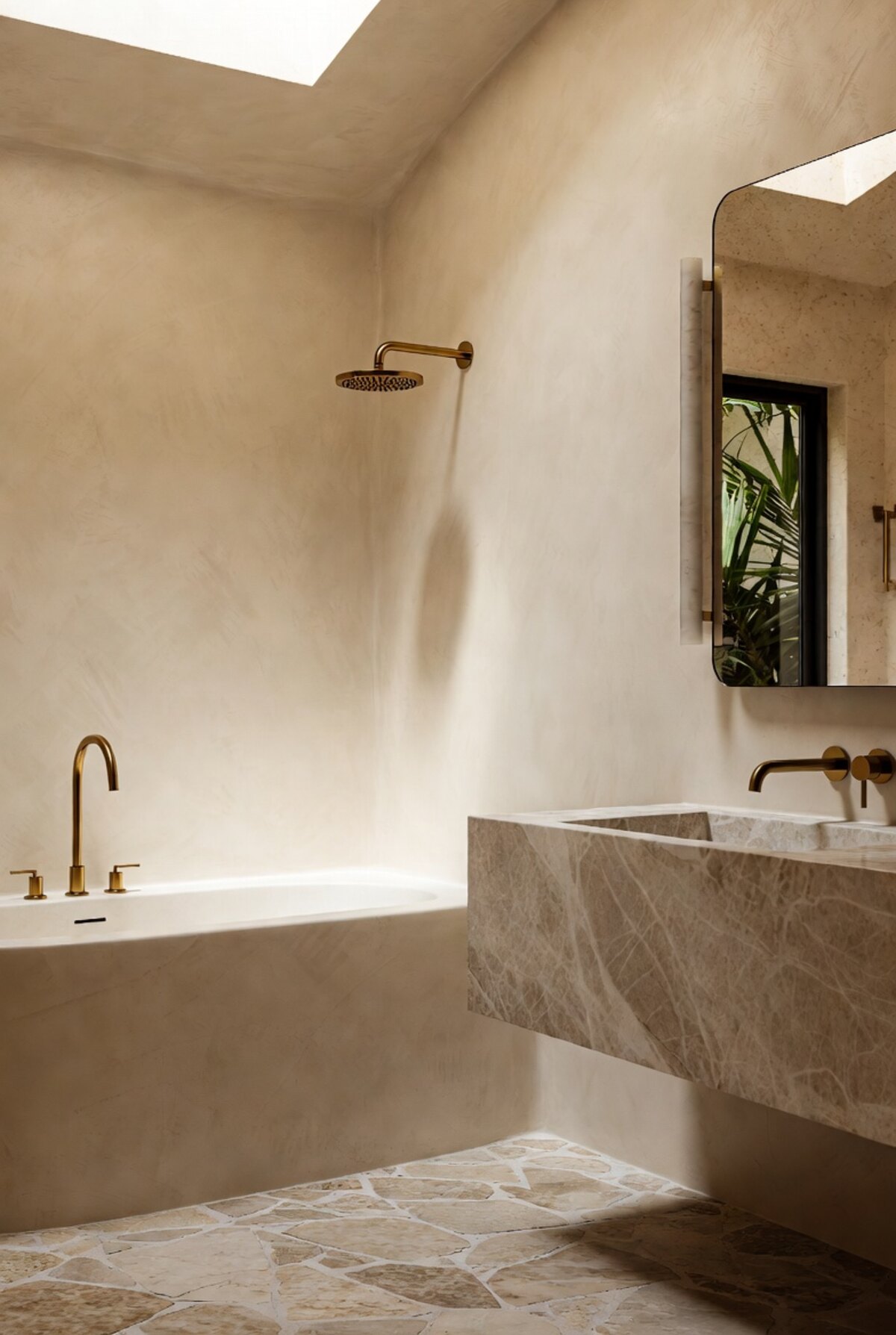 Venetian plaster bathroom